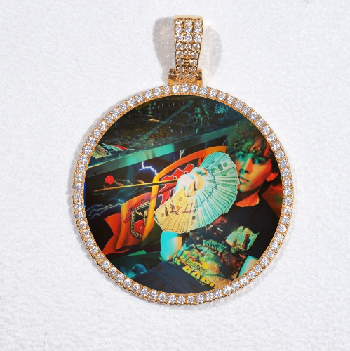 MEDIUM 3D CIRCLE CUSTOM PICTURE PENDANT
