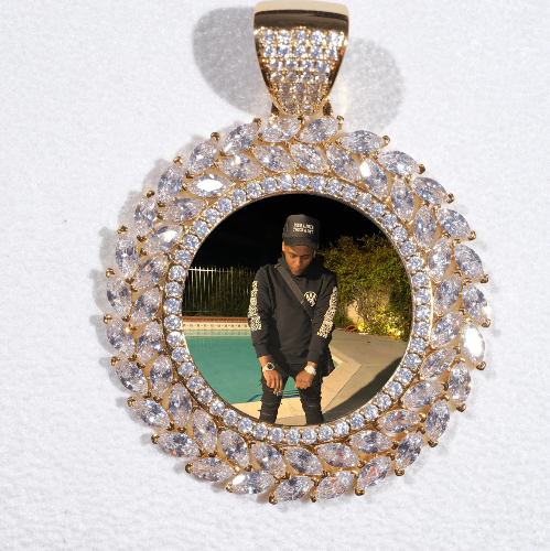 Large 3D Wheat Ear Custom Picture Pendant