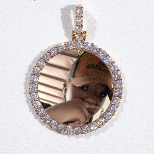 3D CIRCLE CUSTOM PICTURE PENDANT SMALL SIZE