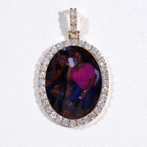 3D Oval Custom Picture Pendant