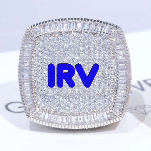 CUSTOM LETTER 3D ICED RING