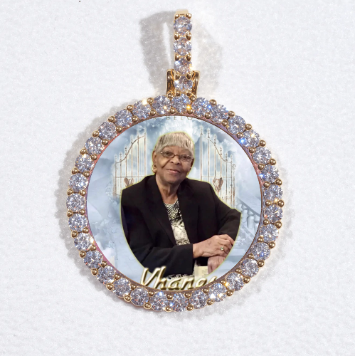 3D CIRCLE CUSTOM PICTURE PENDANT SMALL SIZE