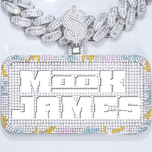 CUSTOM LETTER NECKLACE 3D COLORFUL SQUARE