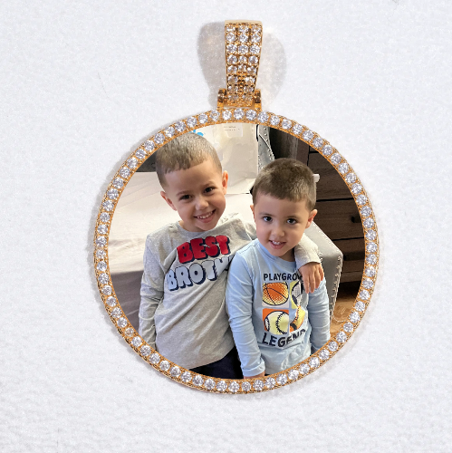 MEDIUM 3D CIRCLE CUSTOM PICTURE PENDANT