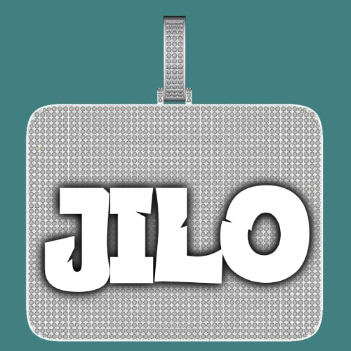 CUSTOM LETTER NECKLACE 3D BIG SQUARE
