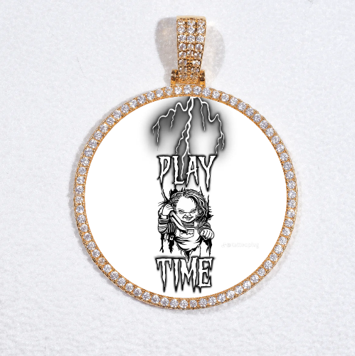 MEDIUM 3D CIRCLE CUSTOM PICTURE PENDANT