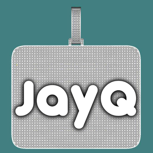 CUSTOM LETTER NECKLACE 3D BIG SQUARE