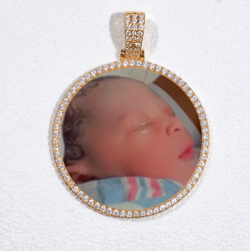 MEDIUM 3D CIRCLE CUSTOM PICTURE PENDANT