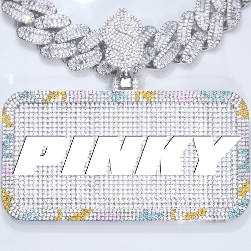CUSTOM LETTER NECKLACE 3D COLORFUL SQUARE