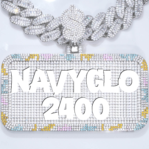 CUSTOM LETTER NECKLACE 3D COLORFUL SQUARE