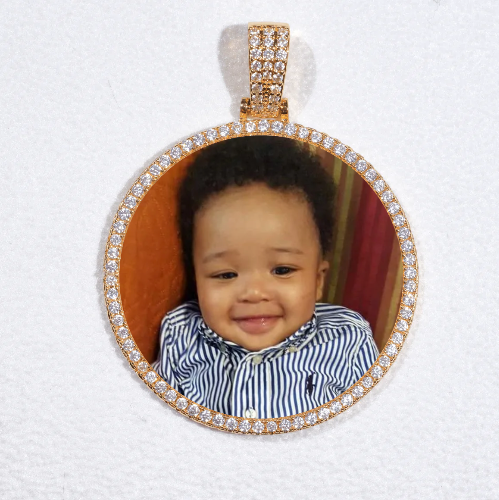 MEDIUM 3D CIRCLE CUSTOM PICTURE PENDANT