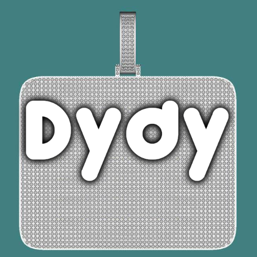 CUSTOM LETTER NECKLACE 3D BIG SQUARE