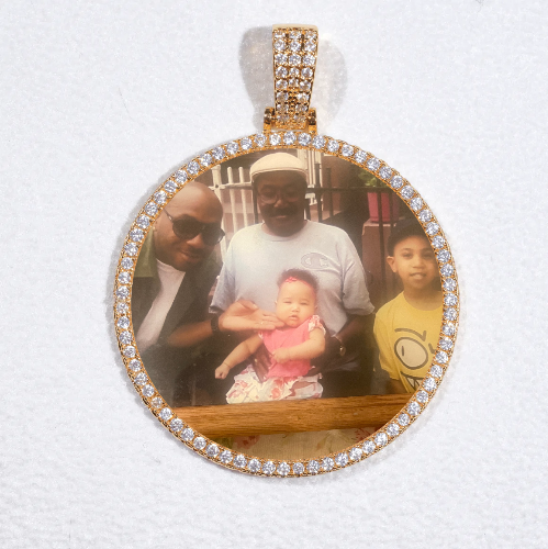 MEDIUM 3D CIRCLE CUSTOM PICTURE PENDANT