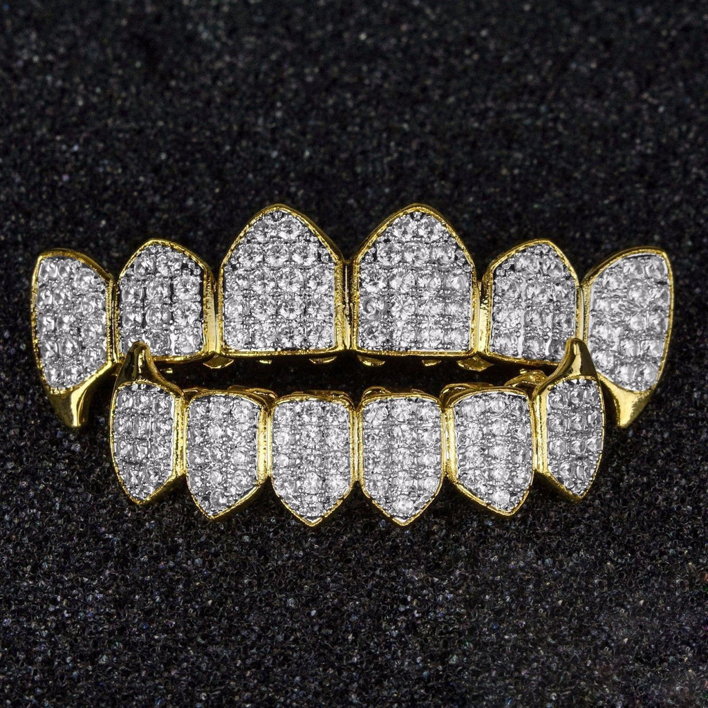 Official Limited Micro-inlay CZ Gold-Plated Grillz