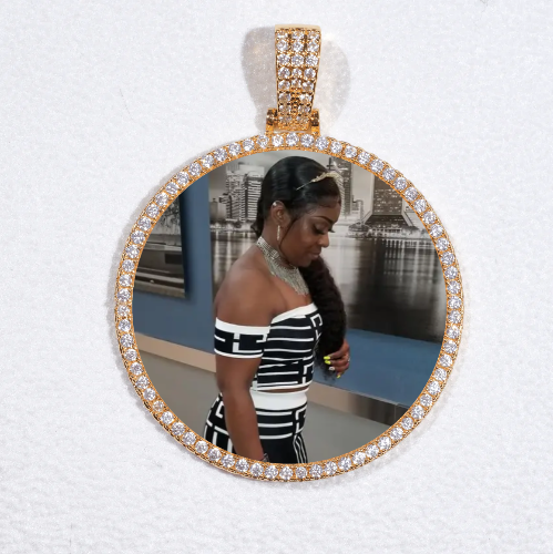 MEDIUM 3D CIRCLE CUSTOM PICTURE PENDANT