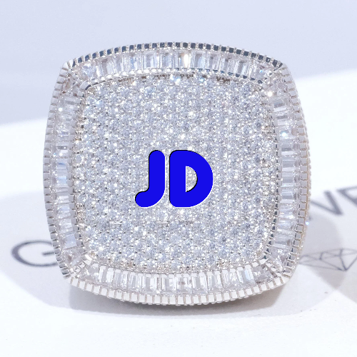 CUSTOM LETTER 3D ICED RING