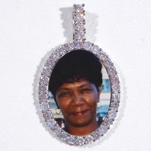 Large 3D Oval Custom Picture Pendant