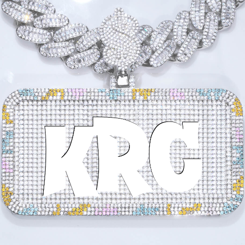 CUSTOM LETTER NECKLACE 3D COLORFUL SQUARE
