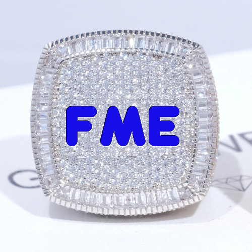CUSTOM LETTER 3D ICED RING