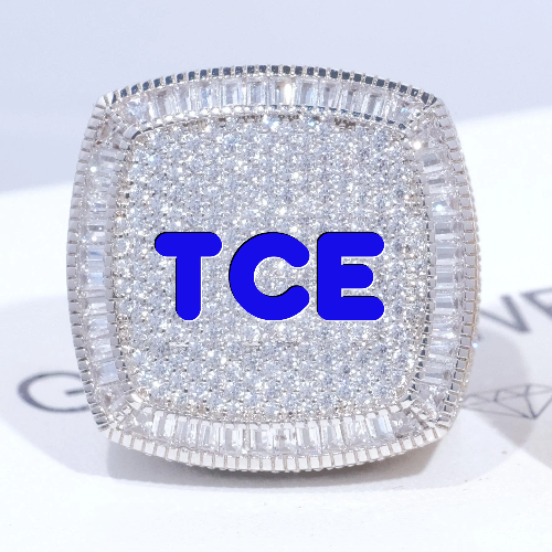 CUSTOM LETTER 3D ICED RING