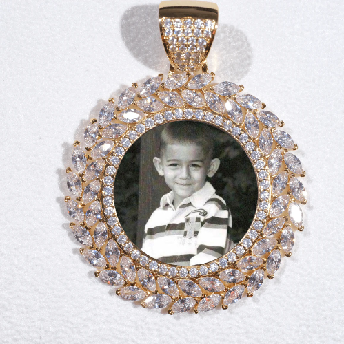 Large 3D Wheat Ear Custom Picture Pendant