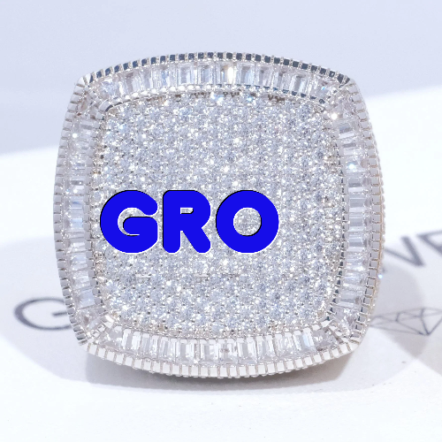CUSTOM LETTER 3D ICED RING