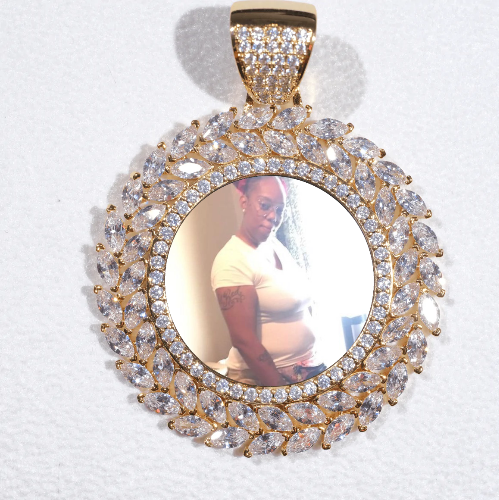 Large 3D Wheat Ear Custom Picture Pendant