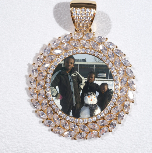 Large 3D Wheat Ear Custom Picture Pendant