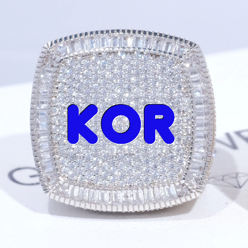 CUSTOM LETTER 3D ICED RING