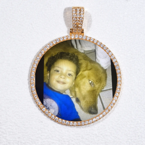 MEDIUM 3D CIRCLE CUSTOM PICTURE PENDANT