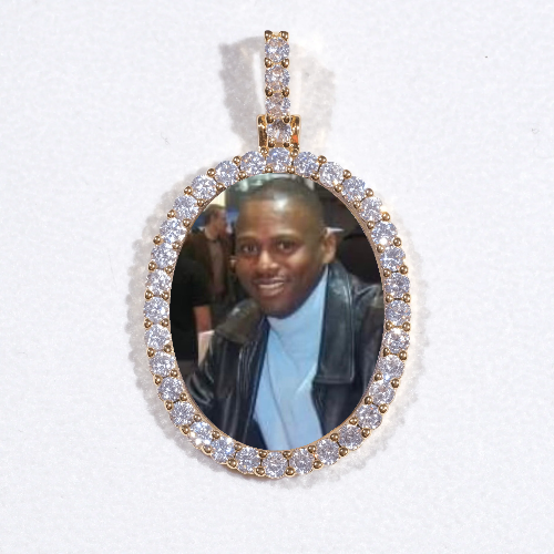 3D Oval Custom Picture Pendant