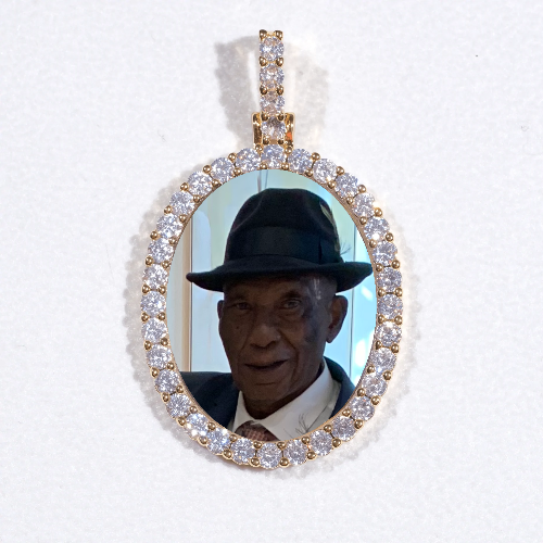 3D Oval Custom Picture Pendant