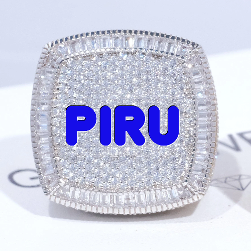 CUSTOM LETTER 3D ICED RING