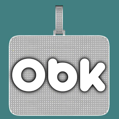 CUSTOM LETTER NECKLACE 3D BIG SQUARE