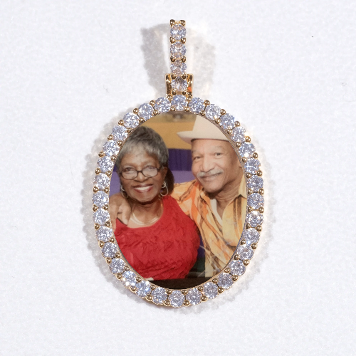 3D Oval Custom Picture Pendant