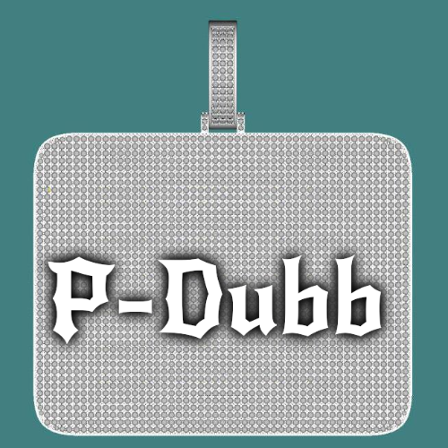 CUSTOM LETTER NECKLACE 3D BIG SQUARE