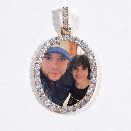 3D Oval Custom Picture Pendant