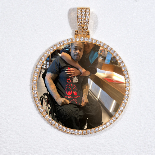 MEDIUM 3D CIRCLE CUSTOM PICTURE PENDANT