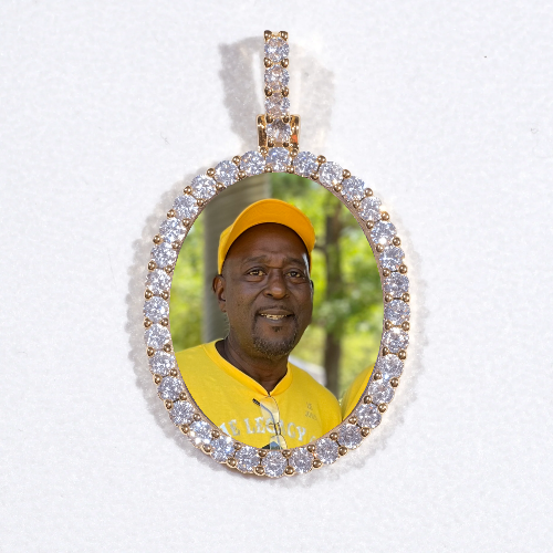 3D Oval Custom Picture Pendant