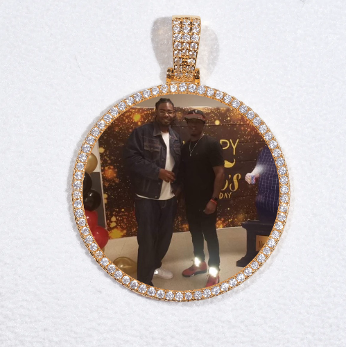 MEDIUM 3D CIRCLE CUSTOM PICTURE PENDANT