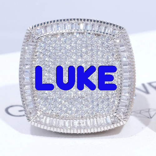 CUSTOM LETTER 3D ICED RING
