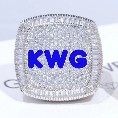 CUSTOM LETTER 3D ICED RING
