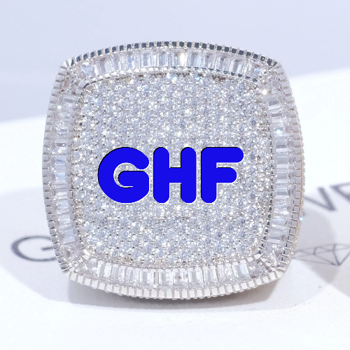 CUSTOM LETTER 3D ICED RING