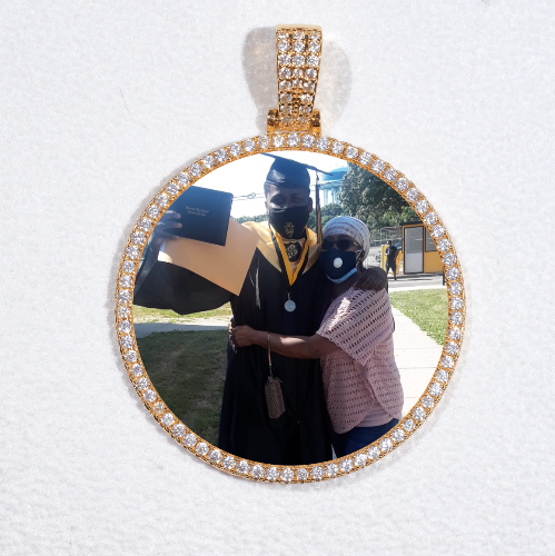 MEDIUM 3D CIRCLE CUSTOM PICTURE PENDANT