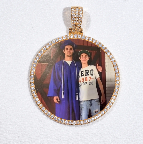 MEDIUM 3D CIRCLE CUSTOM PICTURE PENDANT