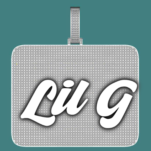 CUSTOM LETTER NECKLACE 3D BIG SQUARE