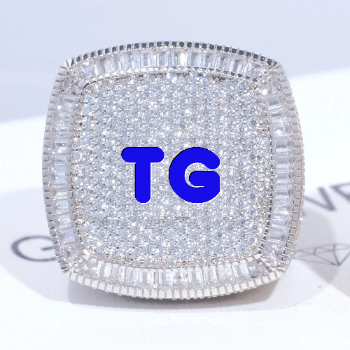 CUSTOM LETTER 3D ICED RING