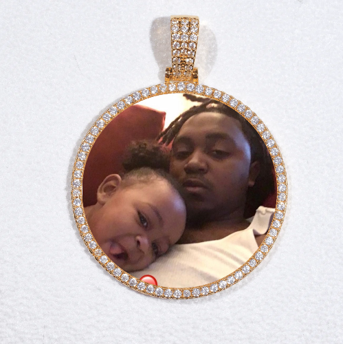 MEDIUM 3D CIRCLE CUSTOM PICTURE PENDANT