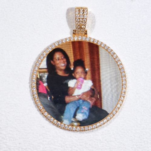 MEDIUM 3D CIRCLE CUSTOM PICTURE PENDANT