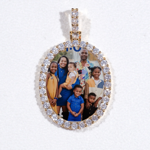 3D Oval Custom Picture Pendant
